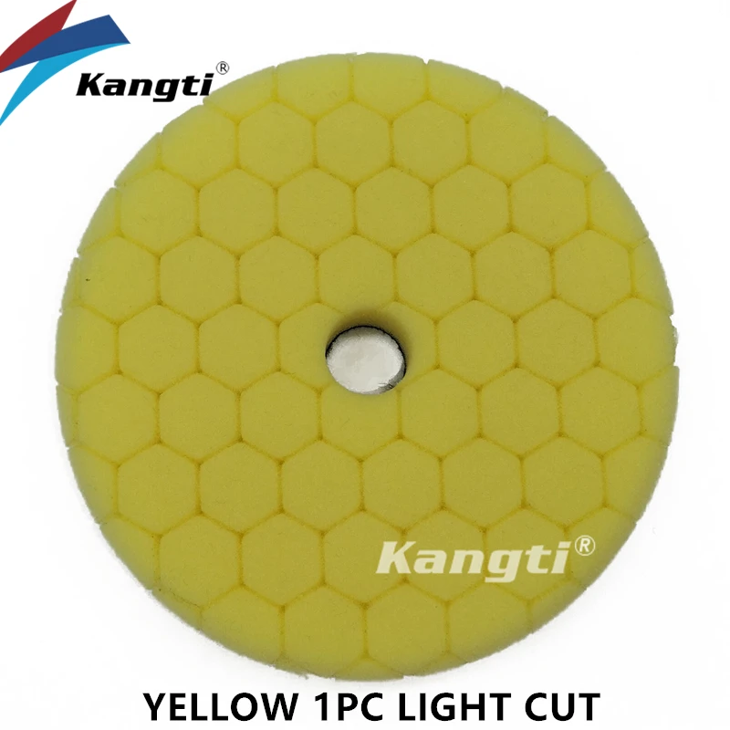 Kangti 5/6 inch Car Polishing Pad Kit Set Self-Adhesive Buffing Waxing Sponge Wool Wheel Polishing Pad For Car Polisher Drill image 3