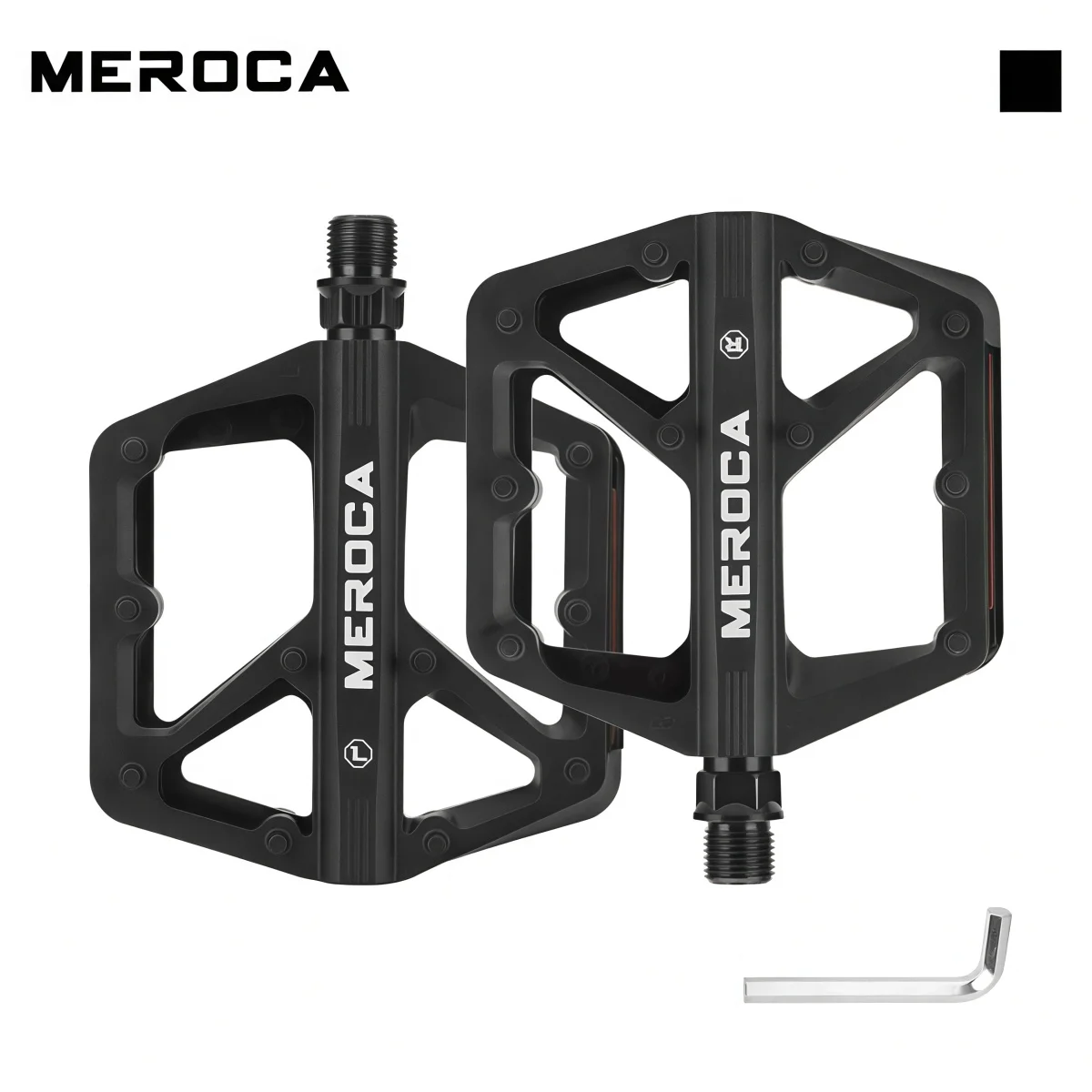 MEROCA Nylon-Fahrradpedale Plattform für MTB Rennrad Dual DU Lager blau rot lila orange grün Aluminium-Fahrradpedale