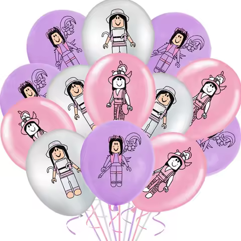 18pcs/set Cartoon Roblox Latex Balloons 12inch Lots Package Birthday Party Kids Birthday Baby Shower Supplies Balloon Decoration