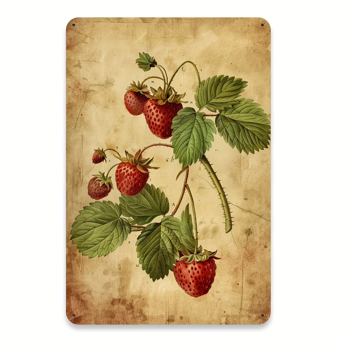 （2D Tin painting）1 pieza Letrero Metálico Vintage con Diseño Creativo de Colección de Frutas, Decoración para Gimnasio, Cafet