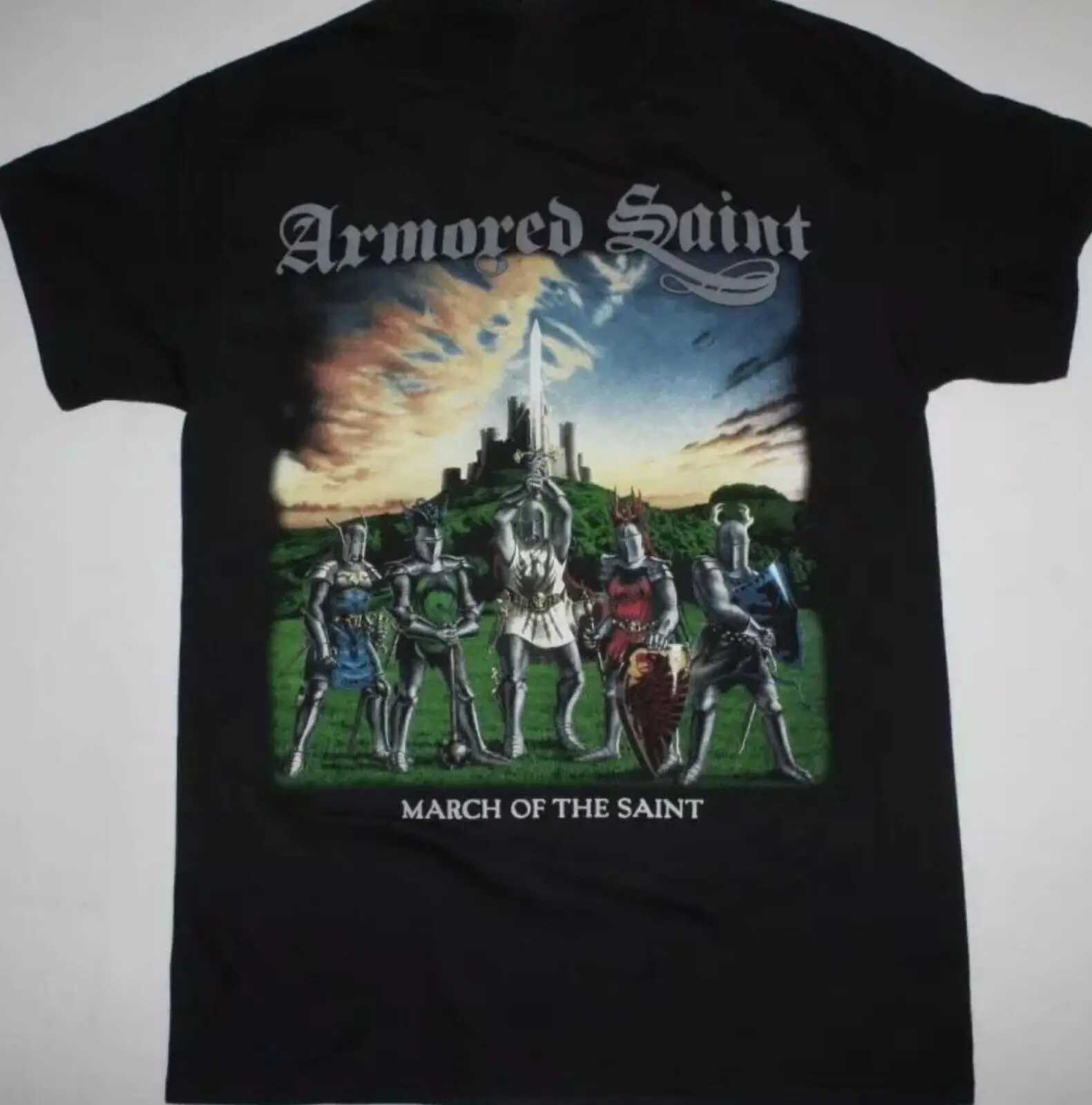 ARMORED SAINT MARCH OF THE SAINT T-Shirt Short Sleeve Black Men S to 5XL