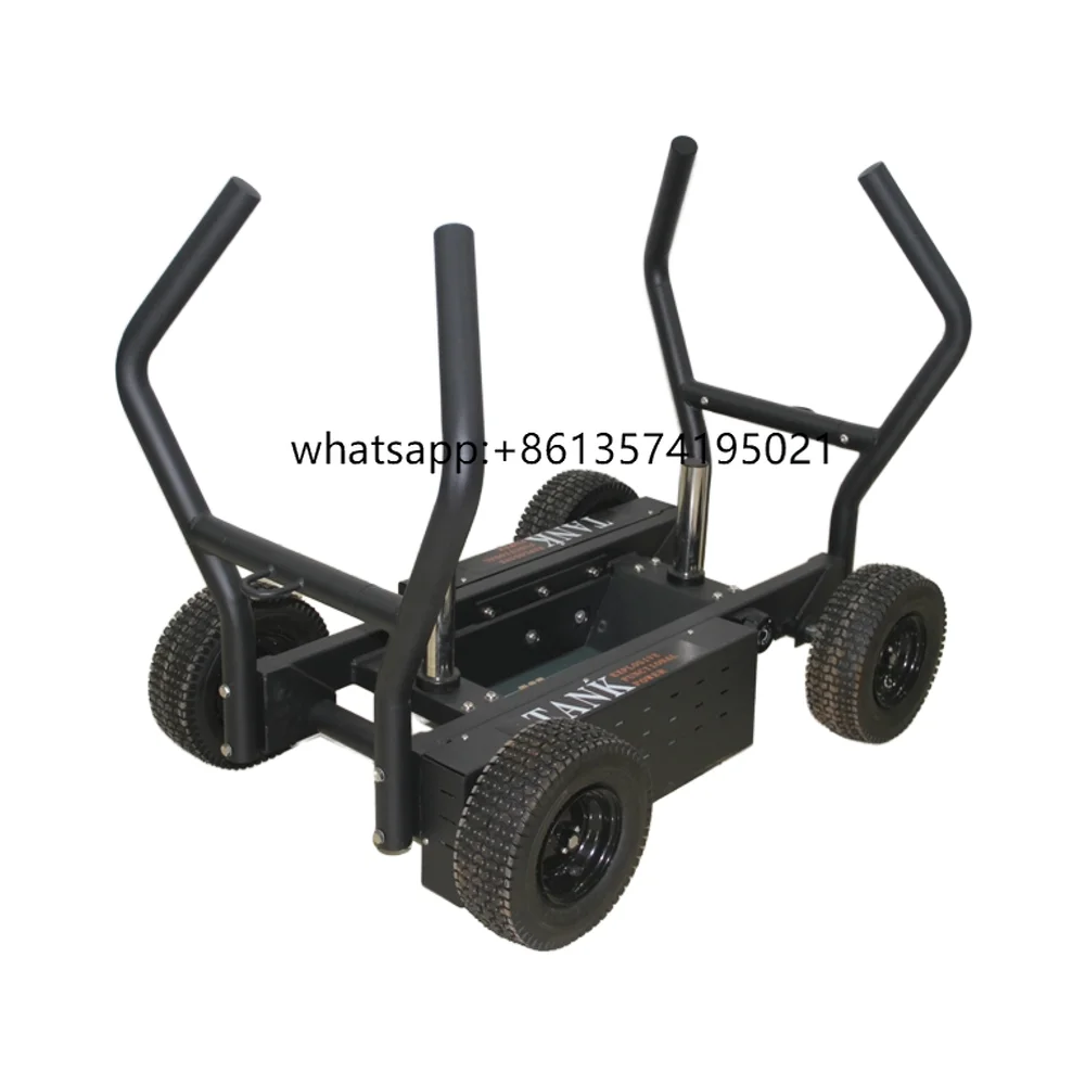 

Newest Steel Tank Sled for Indoor Strength Training Multi-Function Free Weight Fitness Equipment with Torque Trainer Wheels