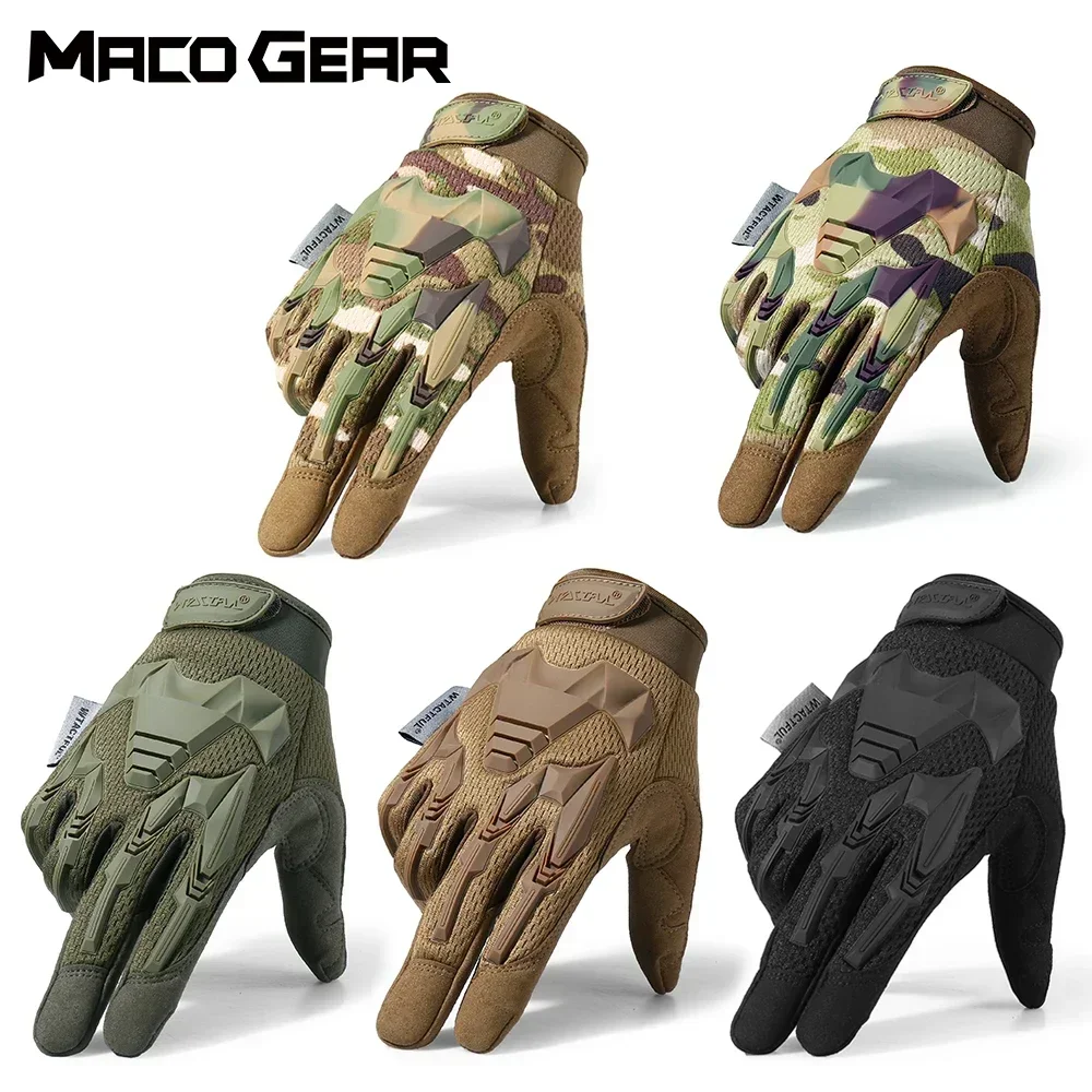 Taktische Handschuhe Camo Handschuhe Kampf Airsoft Fahrrad Outdoor Wandern Schießen Paintball arbeiten Jagd Voll finger Handschuhe für Männer