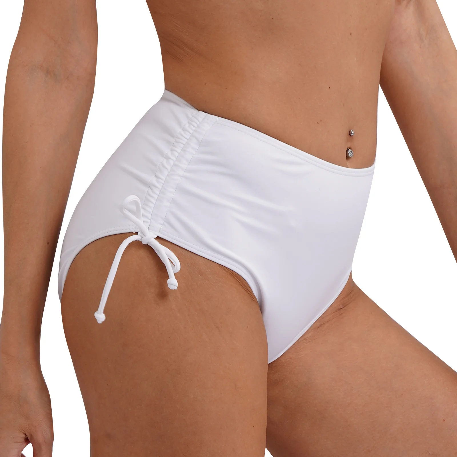 Parte inferior de Bikini Sexy para mujer, bañador con cordones laterales, cubierta de cadera completa, pantalones cortos de baño para fiesta en la piscina, ropa de playa