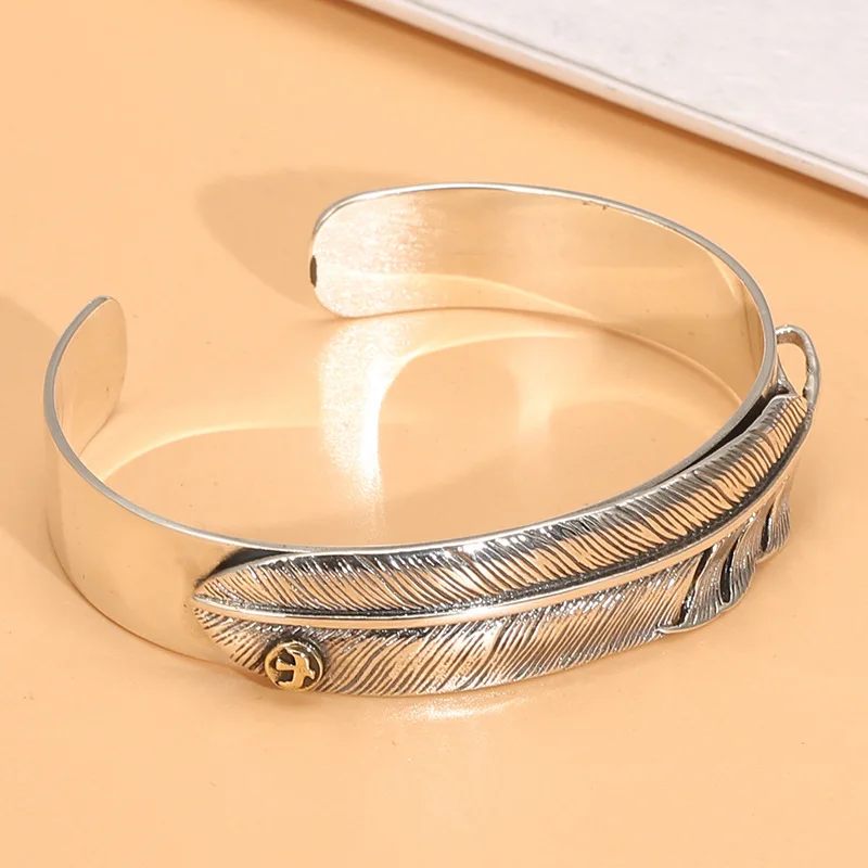 

S925 sterling silver menbraceletretro thai silver fashion bare bracelet japanese stylek-style silver jewelry