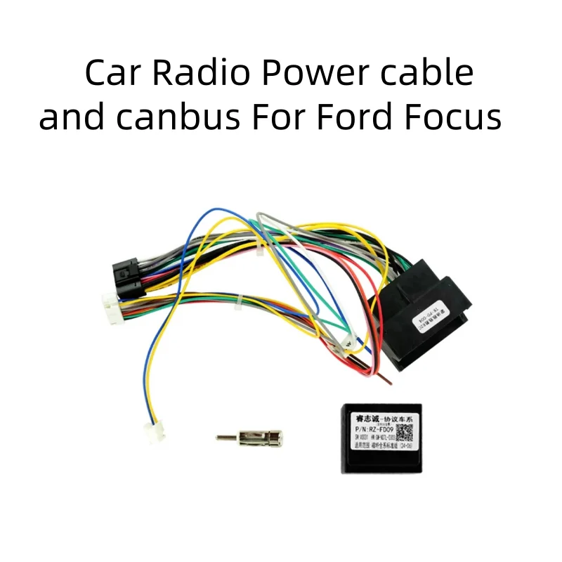 Icreative Car Radio Power Cable and Canbus for Ford Focus Mondeo S-Max C-Max