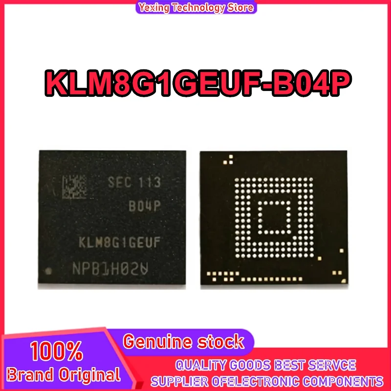 KLM8G1GEUF-B04P 8GB 5.1 version EMMC flash granule industrial grade IC 0-10 New Original in stock