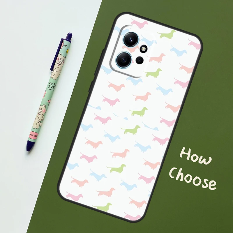 لطيف الكلب الألماني الساخن الحال بالنسبة ل Xiaomi Redmi ملاحظة 14 برو 9 10 11 12 13 11S غطاء ل Redmi 15 15C 14C 12C 10C 13C