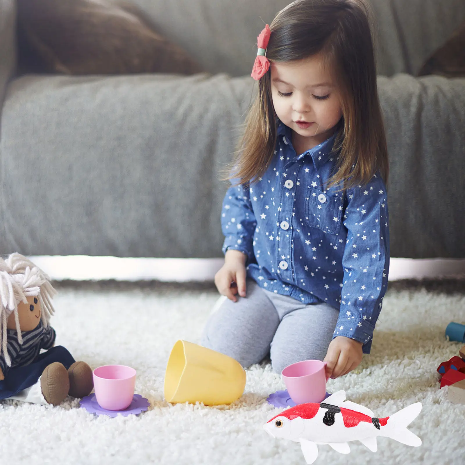 

1 шт. реалистичная декоративная фигурка рыбки кои для стола, офиса, дома, аквариума, тематической вечеринки, центральное украшение стола, имитация рыбки