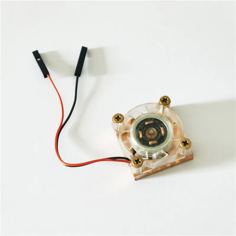 Raspberry Pi 4B  RGB Cooling 5V Fan Pure Copper Base Adhesive Back Heat Sink Set