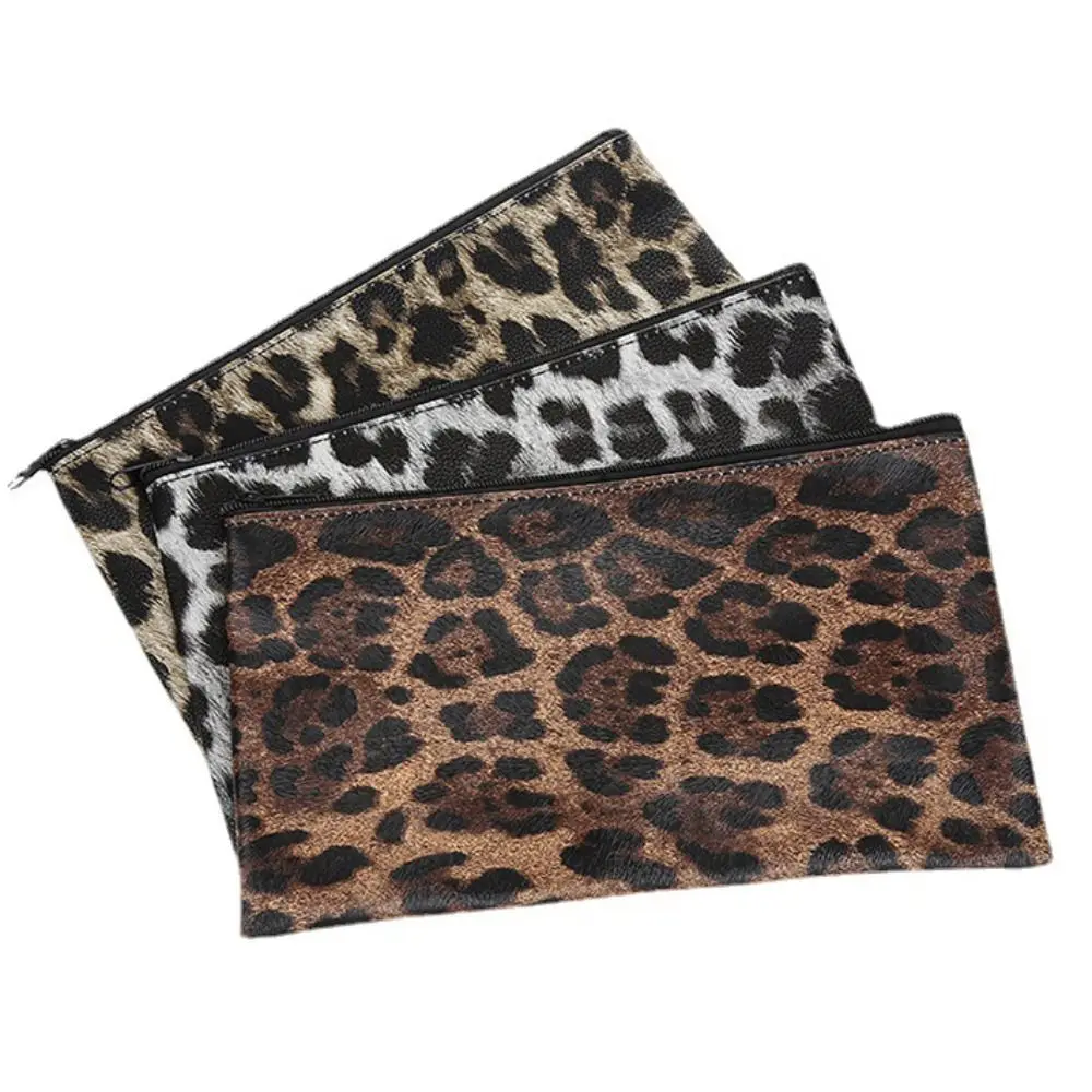 

Durable Zippered Pu Bill Bag Small Compact PU Leather Cash Deposit Bag 11 x 6 inches Bank Envelopes Money Pouch Utility Pouch