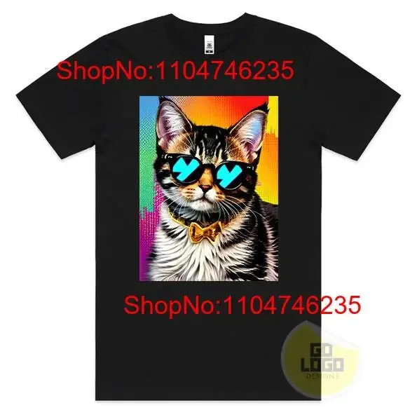 

Funny T Shirt CAT WEARING SUNGLASSES Cool for Him Her Mum Dad Pet Lover vintage Washed Versatile Slightly designer clothes