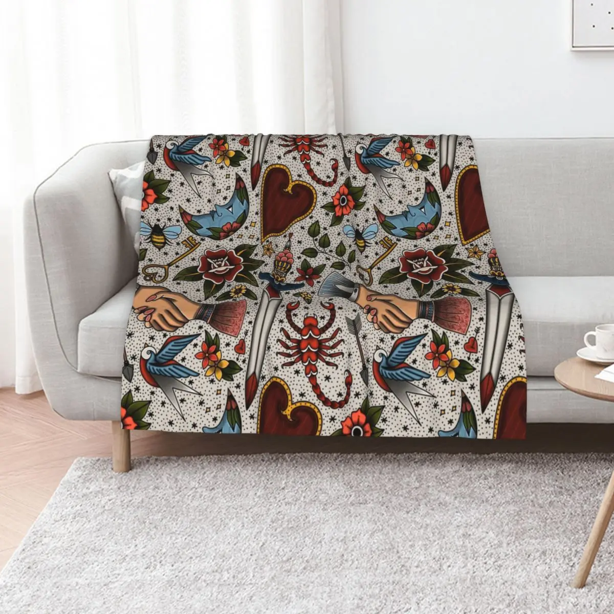 

American Traditional Flash Pattern Throw Blanket Bed covers Cute Plaid Custom wednesday Blankets