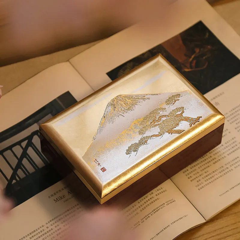 Chinese Lacquer Jewelry Box Handmade Luxury Mother of Pearl Inlay Wedding Gift