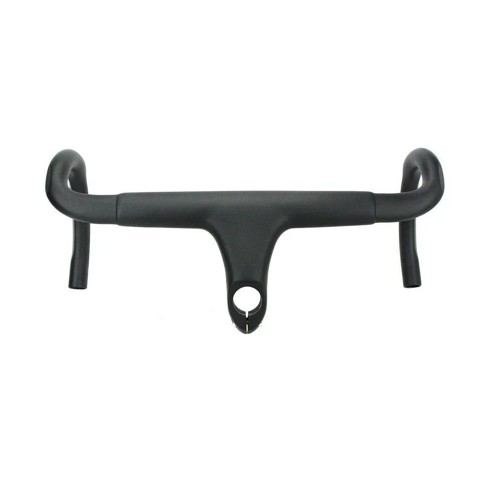 Integrated Handlebar Bent Bar for Road Bike Full Carbon Fiber 6D UD Weave with Bicycle Computer Special Spacer Light Mount28.6mm