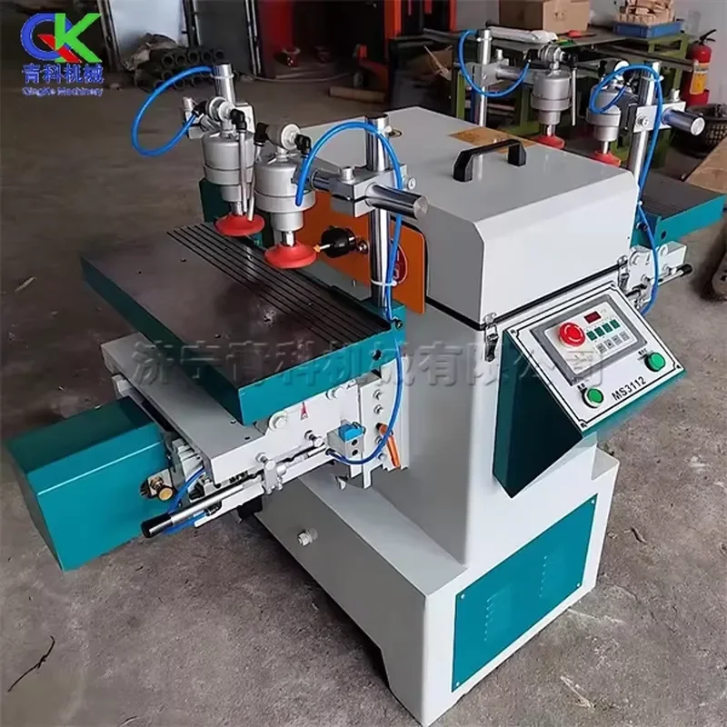 CE Certification Durable 380V Double End Wood Grooving Machine 10-130mm Groove Width Wood Panel Tenon Grooving Processing
