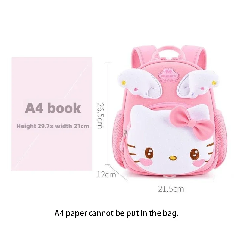 Kids Backpack for Girl Children Pink Hello Kitty Toddler School Bag Mini Size with Luxury Designer Kawaii Portable