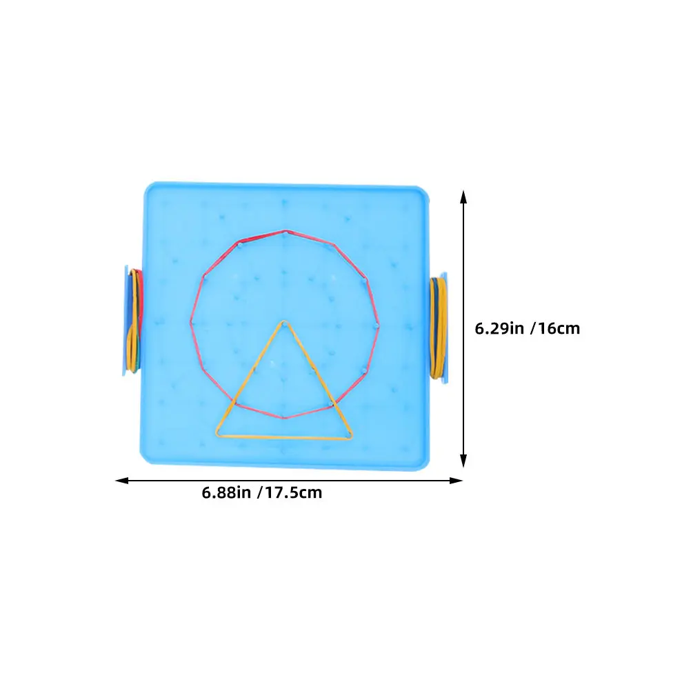 2Pcs Double Sided Geoboard for Math Manipulatives Plastic Geoboard Set Geometric Figure Exploration Board Hands on Learning