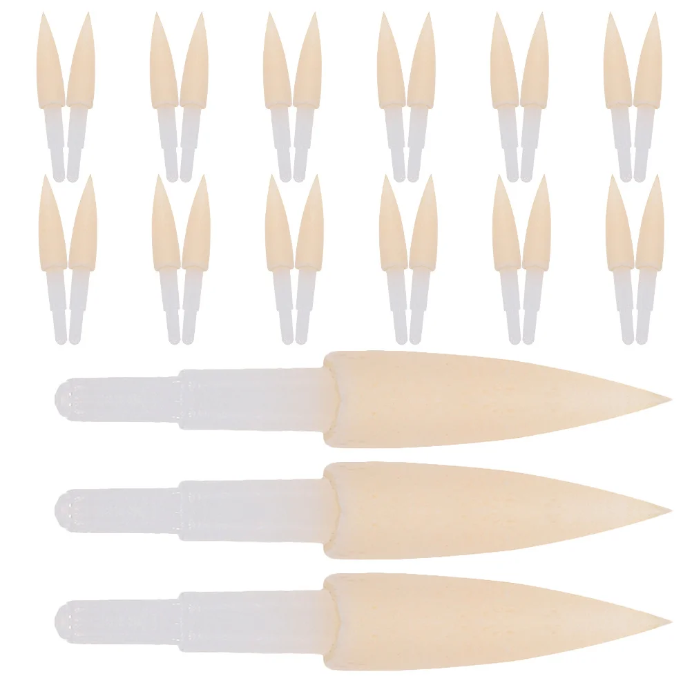 40Pcs Sponge Brush Pen Tips Soft Calligraphy Nibs Compatible with Water Based Ink Replacement Marker Pen Refills