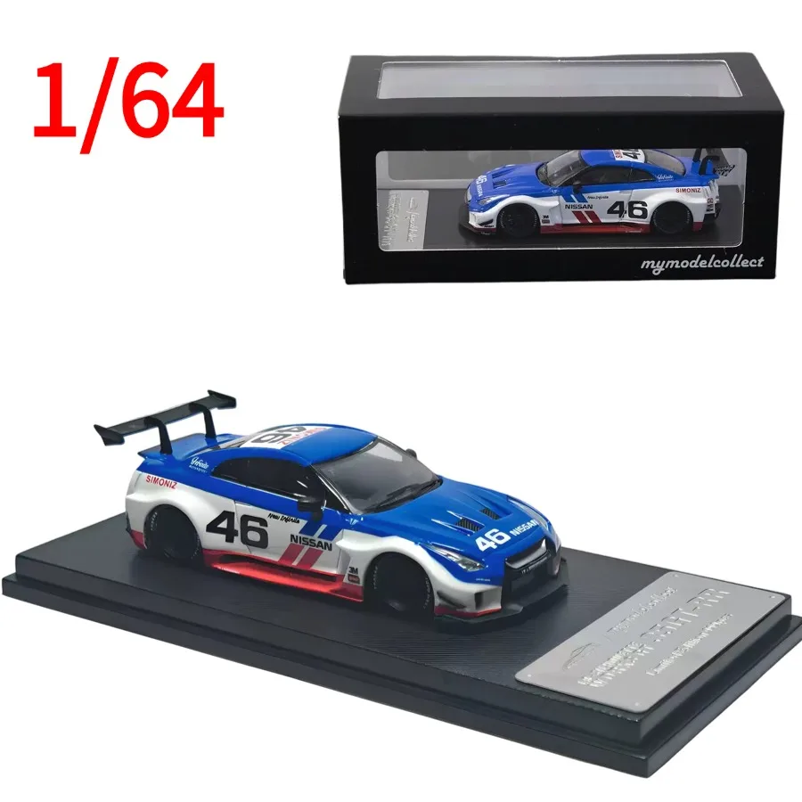 

Модель автомобиля MC Diecast 1/64 Nissan GT-R R35 LB Play Vehicles 35GT-RR из сплава, игрушки для мальчиков