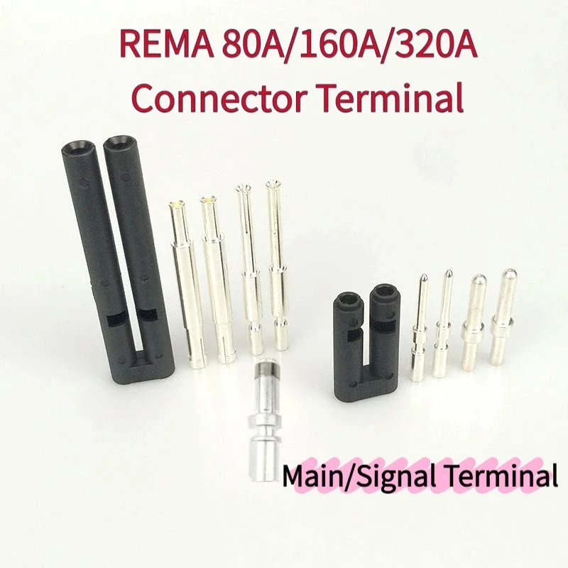 REMA 80A 160A 320A Connector Accessory Auxiliary Wiring Signal Terminal Electric Forklift Charging Male and Female Plug