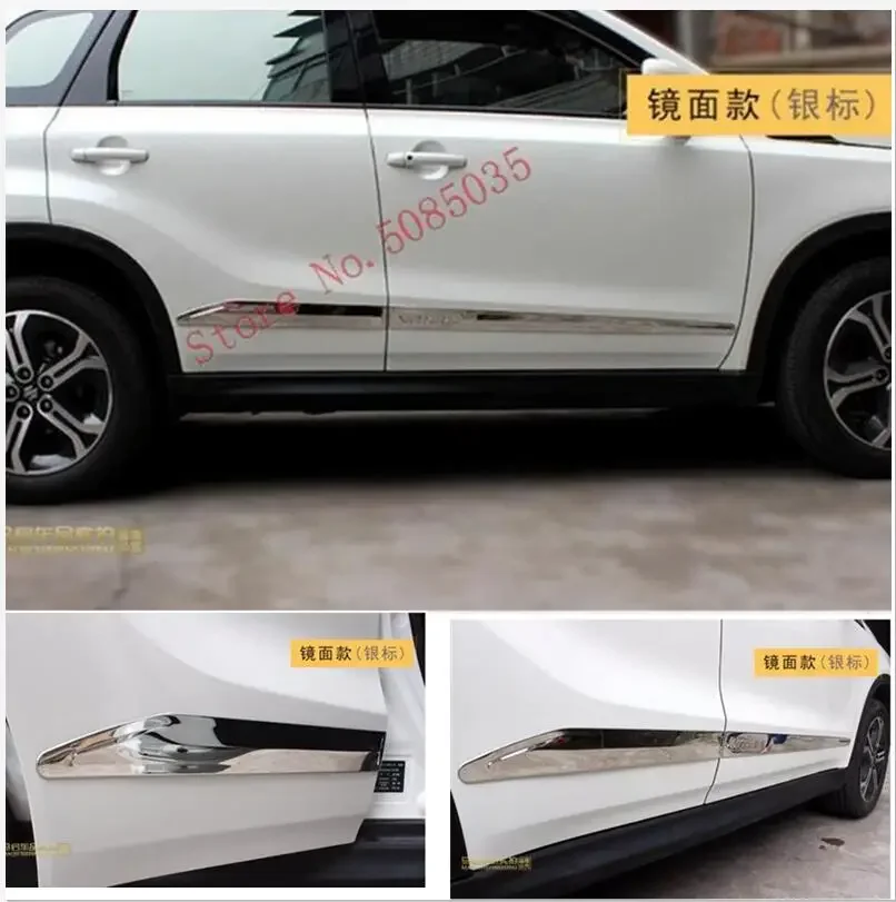 High quality stainless steel body trim strip door anti-rub fit for Suzuki Vitara 2015 2016 2017 2018 Car styling