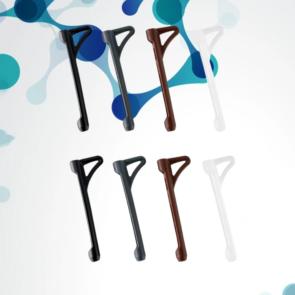 

4Pairs Anti-Slip Eyeglasses Leg Cover Silicone Material Soft Comfortable Stretchy Non-Slip Sweat Resistant for Sports Daily Use