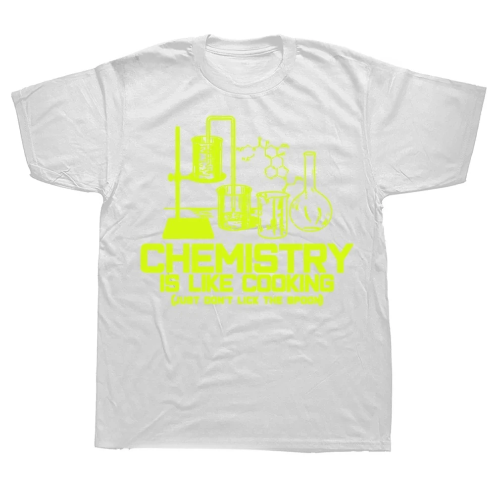 Funny Chemistry Is Just Like Cooking Graphic T-shirts Tshirt Women's Fashion Casual T Shirt Aesthetic Clothes Summer Streetwear