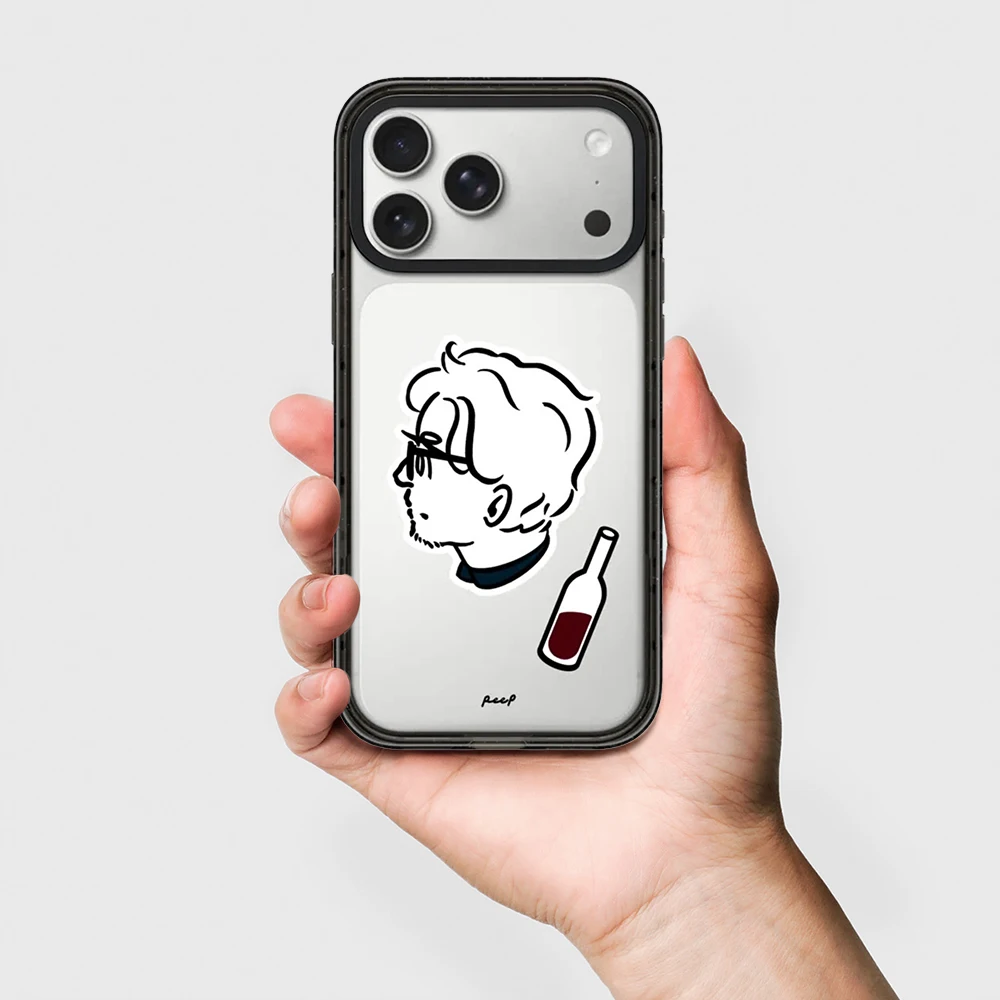 Wine Glass Boy Impact Black Border Magnetic Phone Case Cover for IPhone 13 14 15 16 17 Pro Max Case for IPhone Air