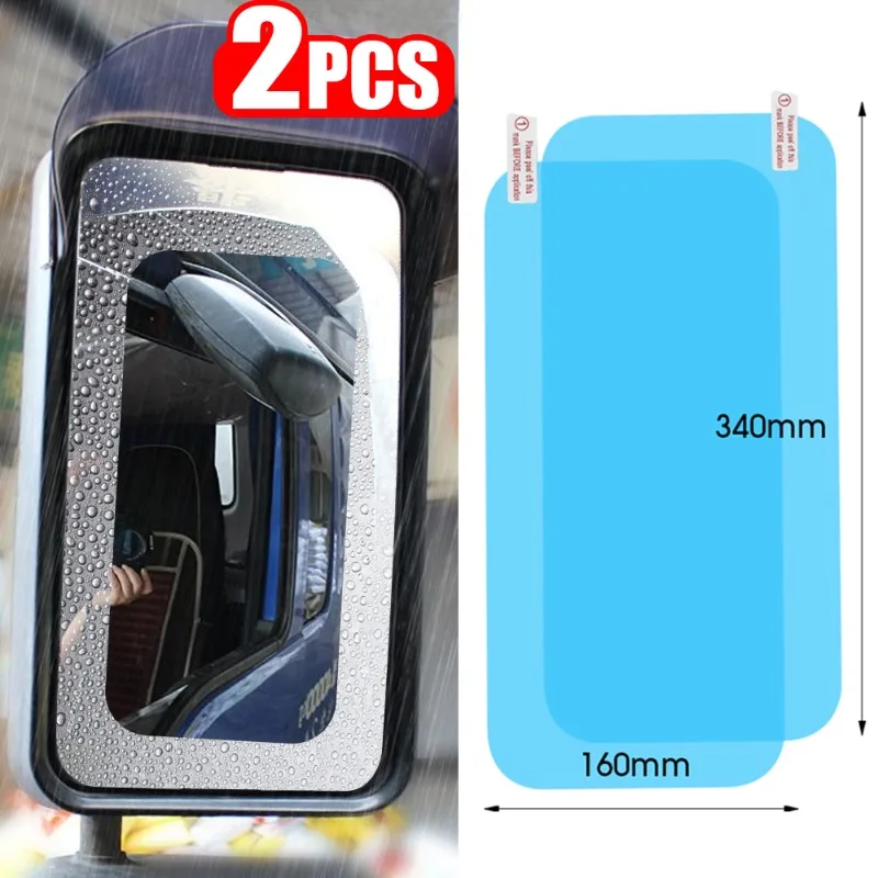 Car Truck Rearview Mirror Rainproof Film Big Size Window Glass Anti-fog Waterproof Clear Protective Film Rainy day Stickers