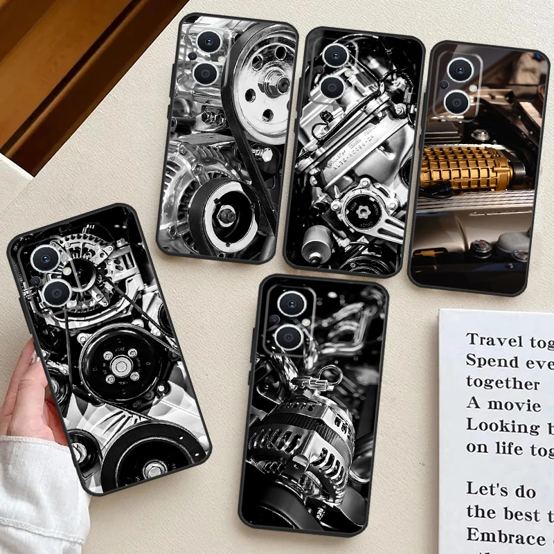 Mechanical Engines Funda For OPPO Reno 8 Lite 8T 4Z 5Z 4 5 6 7 10 Pro OPPO Find X3 Neo X2 X5 Lite X6 Pro Case