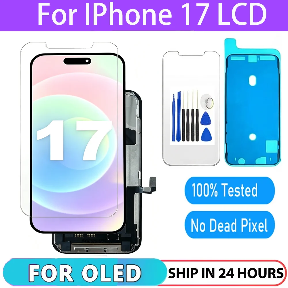 A3258 A3519 SOFT OLED Pantalla For IPhone 17 LCD Display Touch Screen Digitizer Assembly For IPhone 17 LCD Replacement 3D Touch