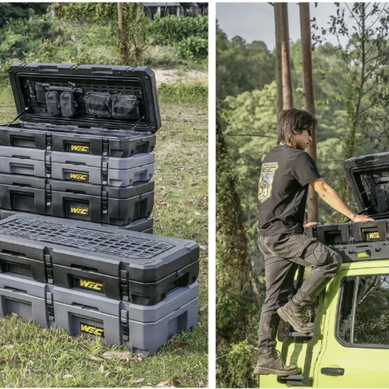 Waterproof Dustproof 100L 75L Rooftop Luggage Box Outdoor Equipment Box Three-proof Modified Expandable Vehicle