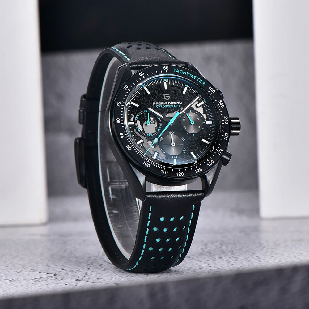 PAGANI 2023 New Moon Dark Men\'s Watches Top Luxury Quartz Watch For Men Sports AR Sapphire Mirror Waterproof Wristwatches Clocks