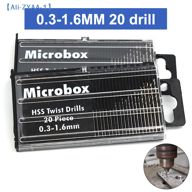 【ZYAA-1】20/25Pcs Woodworking Plastic PVC Circuit Board Micro Drilling Full Grinding Mini Twist Drill 0.3-1.6mm/0.5-3.0mm Set