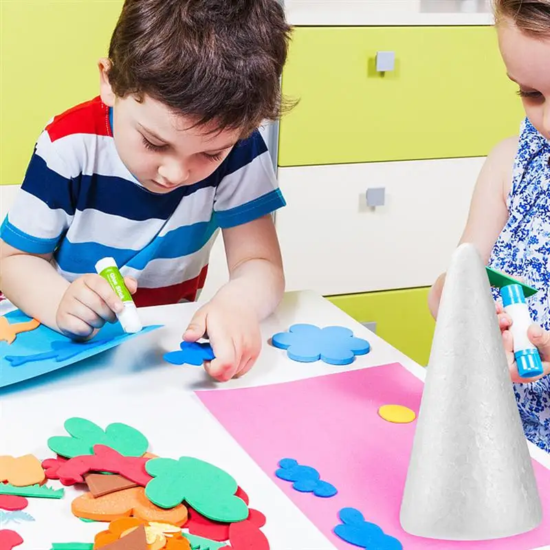 30 قطعة رغوة فارغة مخروط أبيض شجرة عيد الميلاد لتقوم بها بنفسك مادة البوليسترين نموذج الحرفية لترتيب الأزهار مشروع الحرفية شجرة عيد الميلاد