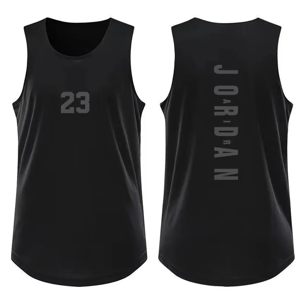 New men\'s fitness sleeveless sports vest, sports vest, quick drying mesh, fitness running top, men\'s clothing for summer 2024