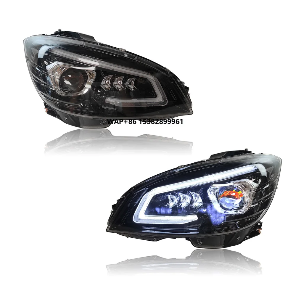 

Автомобильные фары для W204, 2008-2011, для C-CLASS, в стиле GT, сигнальные фары, светодиодные фары, дневные ходовые огни (DRL)