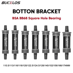 BUCKLOS Bike Bottom Bracket BSA BB68 Square Threaded Bottom Bracket Bicycle Hollow Axle for MTB Road Folding Bike E-Bike Part