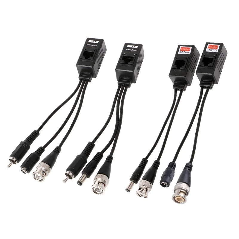 R1WD 1 par BNC para RJ45 Vídeo passivo Power + Balun Transceiver para câmera CCTV