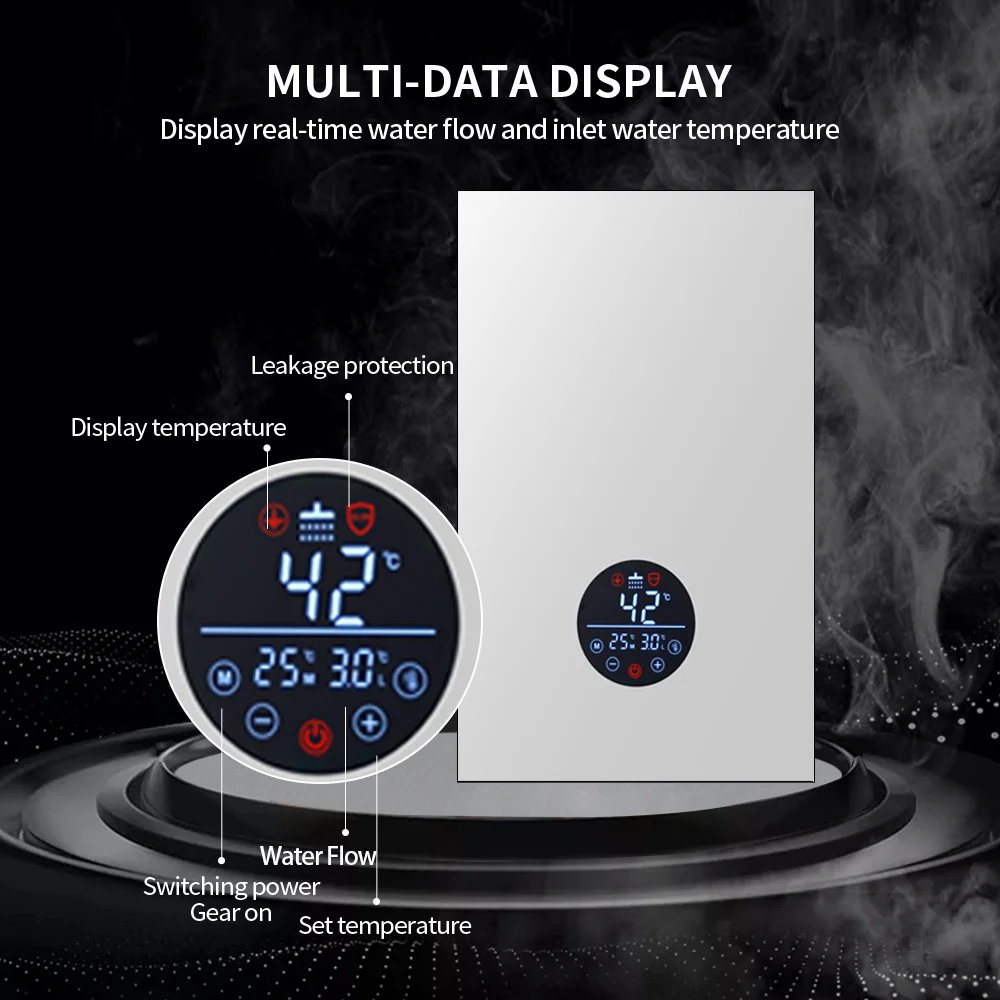 8500W Instant Electric Tankless Water Heater LED Constant Temperature For Household Car RV Outdoor & Garage Use 220-240V