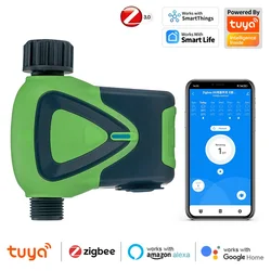 Tuya Zigbee Smart Sprinkler Timer IP66 Garden Automatic Drip Irrigation Watering Timer APP Smart Life Remote Control phone