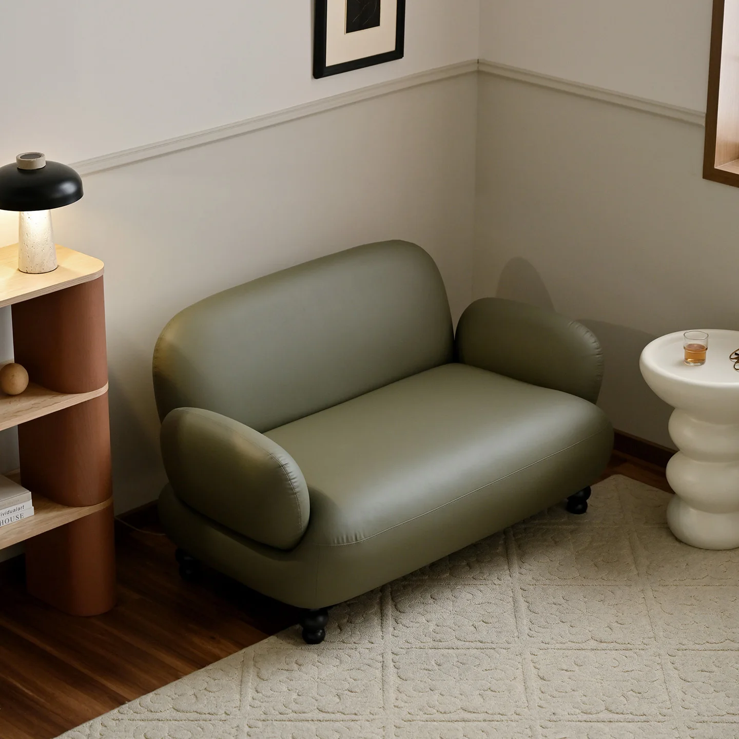 

Hot Sales Shell ZOK Yunqi Sofa, French Light Retro Sofa Living Room Anti-cat Scratch Minimal Small Unit Medieval Original