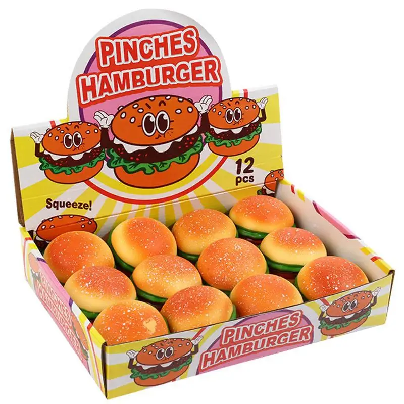 

Hamburger Toy 12 Pcs Hamburger Stress Balls Slow Rising Hamburger Toys For Adults Kids Anxiety Stress Relief Toy Birthday Party