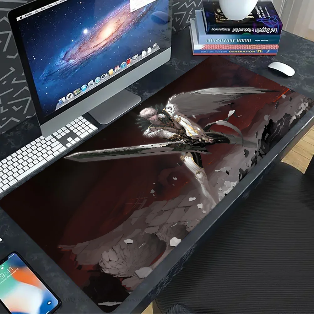 حصيرة مكتبية مع وسادة للألعاب ، 1 ، كتان ، 2 لوحة ماوس ، لوحة مفاتيح ، ملحقات ألعاب رئيسية ، XXL #5