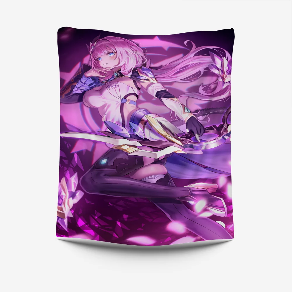 H-Honkai Impact 3rd Elysia Tapestry Creative Pattern Photo Living Room Wall Art Tapestry Decor Party Outdoor Decorate Banners