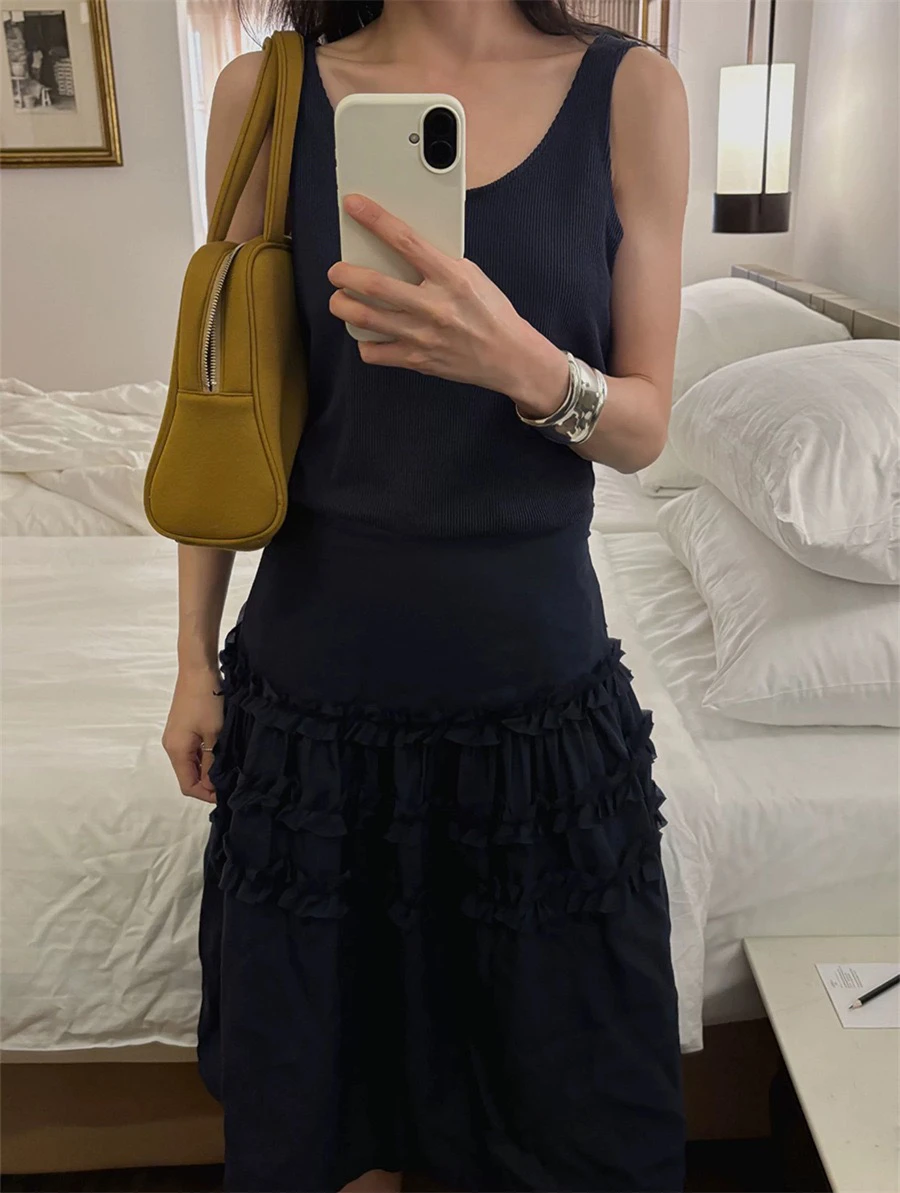 Vestido de Verano PREON Estilo Dulce para Bebé, Combinable con Todo, con Borde de Ma, Falda Tipo Pastel de Cintura Alta, ...