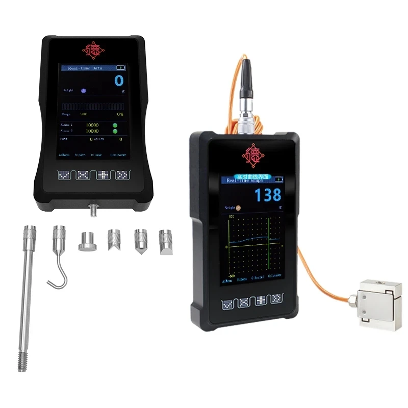 Rechargeable Handheld Dynamometer Digital Force Gauge with Load Cell Pull Push Measurement Instrument