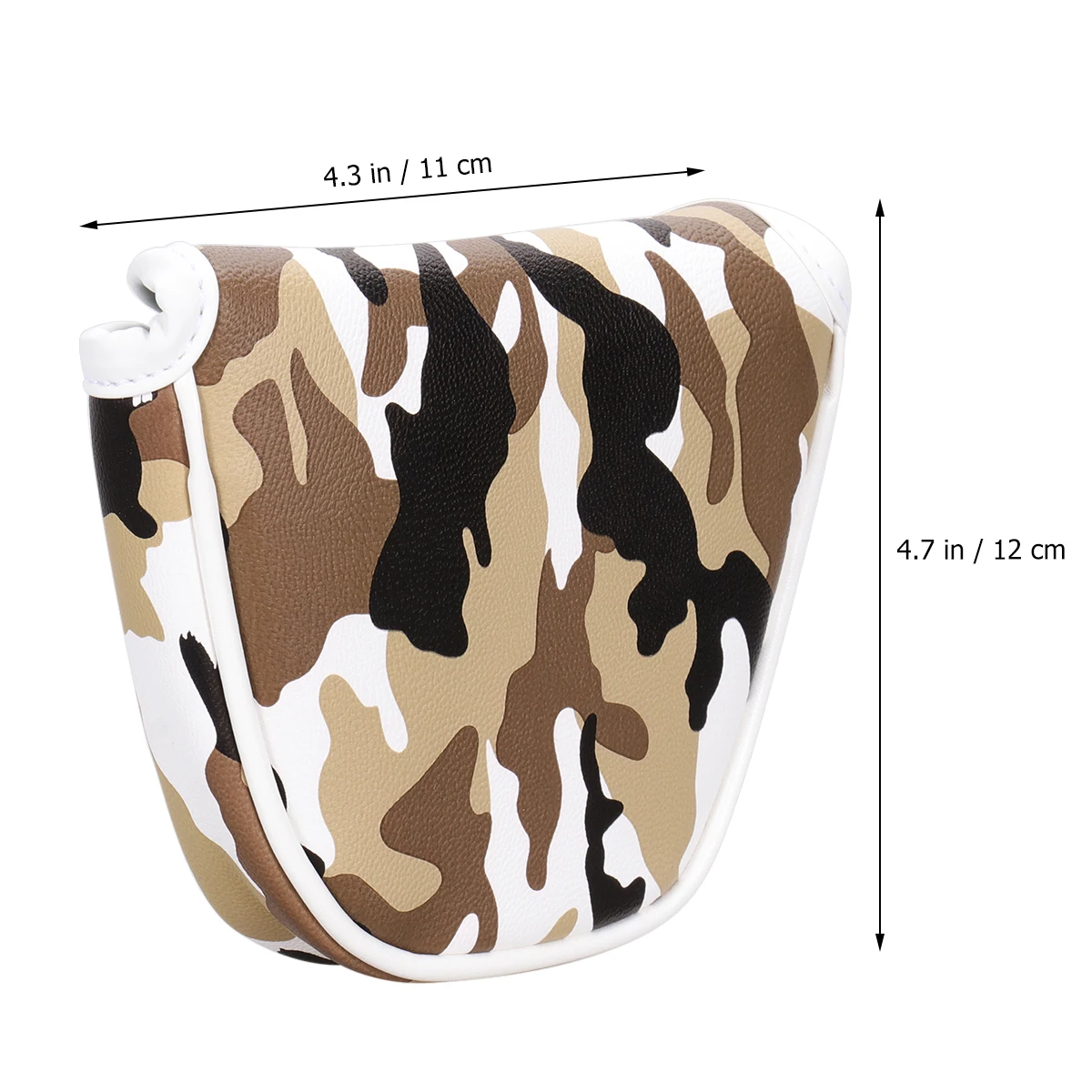 

Camouflage Putter Cover Waterproof Wear Resistant Pu Soft Lining Portable Club Head Protector Sleeve Universal Fit For Mallet