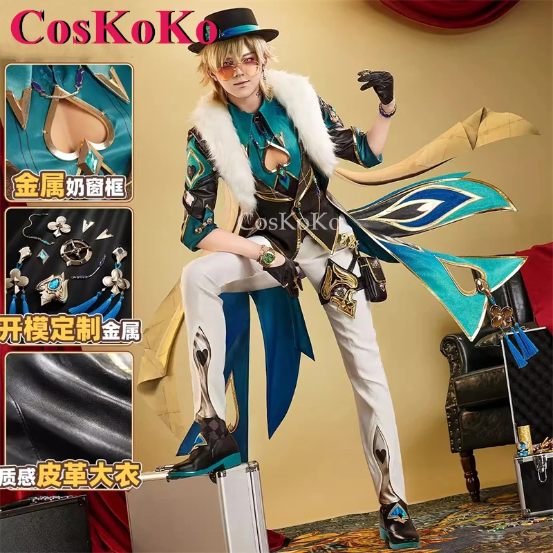 

CosKoKo Aventurine Cosplay Game Honkai: Star Rail Costume Handsome Fashion Combat Uniform Halloween Party Role Play Clothing New